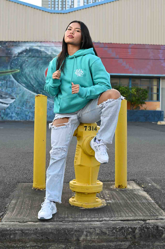 Relax & Create Your Peaceful Space Aqua Hoodie